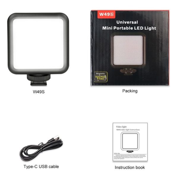 VLOGLITE W49S Adjustable Brightness Mini Beauty Video Light Photography Live Streaming LED Fill Light - Image 5