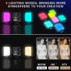 VLOGLITE W64RGB Dimmable RGB LED Pocket Fill Light 20 Modes Live Broadcast Video Light - Image 8