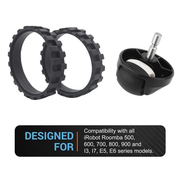 JUNSUNMAY Replacement Wheel Caster Tires for All Series iRobot Vacuum Cleaner - Image 2