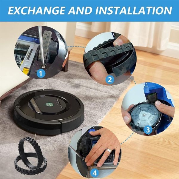 JUNSUNMAY Replacement Wheel Caster Tires for All Series iRobot Vacuum Cleaner - Image 6
