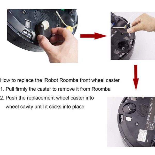 JUNSUNMAY Replacement Wheel Caster Tires for All Series iRobot Vacuum Cleaner - Image 7