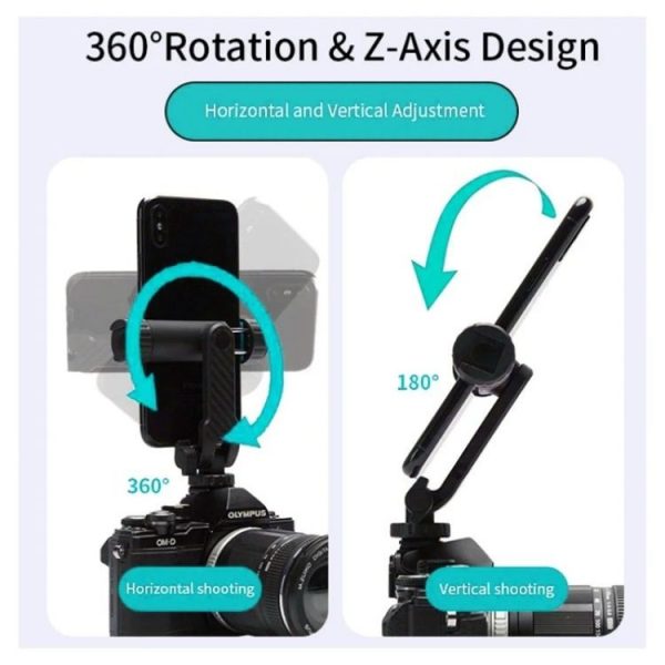 JMARY BH-05 360-Degree Rotating Mount Camera Holder Smartphone Clamp Bracket - Image 4