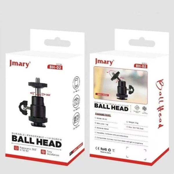 JMARY BH-02 360-Degree Rotating Tripod Ball Head 1 / 4 Screw Adapter - Image 7