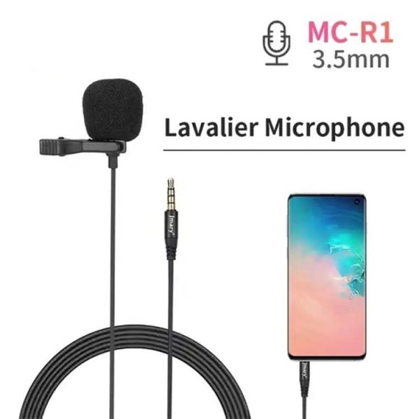 JMARY MC-R1 Phone Laptop Recording Interview Lavalier Mic 3.5mm Mini Microphone - Image 2