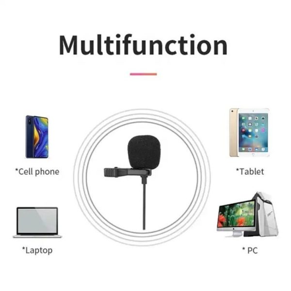 JMARY MC-R1 Phone Laptop Recording Interview Lavalier Mic 3.5mm Mini Microphone - Image 5