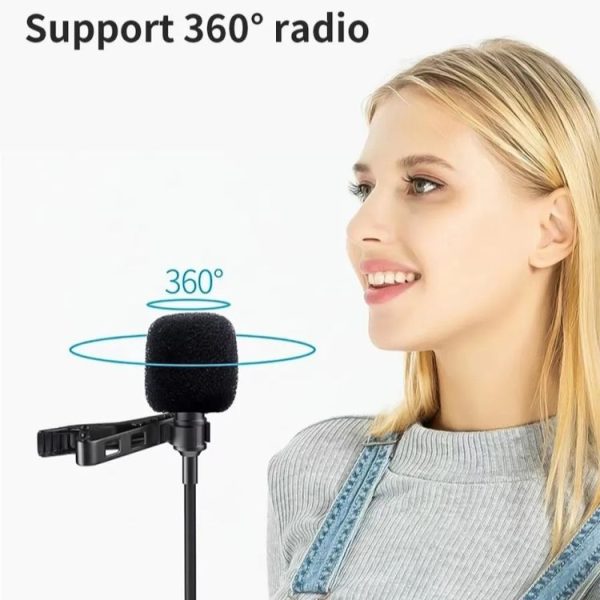 JMARY MC-R1 Phone Laptop Recording Interview Lavalier Mic 3.5mm Mini Microphone - Image 7