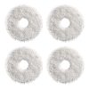 JUNSUNMAY 4pcs Washable Mop Pads Replacement for ECOVACS DEEBOT X1 Turbo / X2 Omni / T20 Pro (White)
