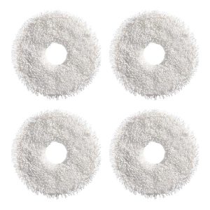 JUNSUNMAY 4pcs Washable Mop Pads Replacement for ECOVACS DEEBOT X1 Turbo / X2 Omni / T20 Pro (White)