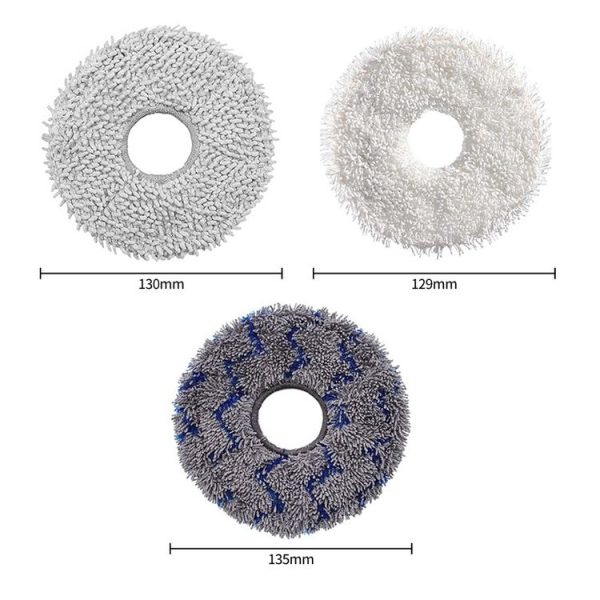 JUNSUNMAY 4pcs Washable Mop Pads Replacement for ECOVACS DEEBOT X1 Turbo / X2 Omni / T20 Pro (White) - Image 2