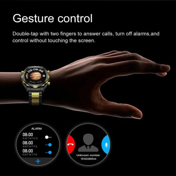 Z91 Pro Max 1.52 inch Color Screen Smart Watch, Support Bluetooth Call / Heart Rate / Blood Pressure / Blood Oxygen Monitoring (Gold) - Image 4