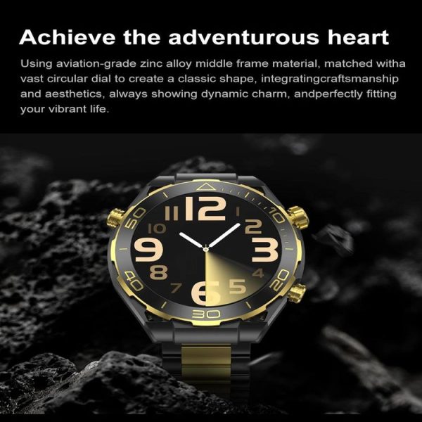 Z91 Pro Max 1.52 inch Color Screen Smart Watch, Support Bluetooth Call / Heart Rate / Blood Pressure / Blood Oxygen Monitoring (Gold) - Image 6