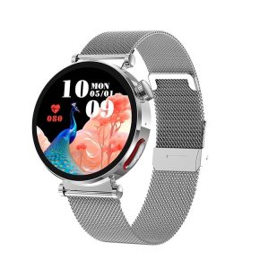 ET490 1.27 inch Color Screen Smart Watch Steel Strap, Support Bluetooth Call / ECG (Silver)