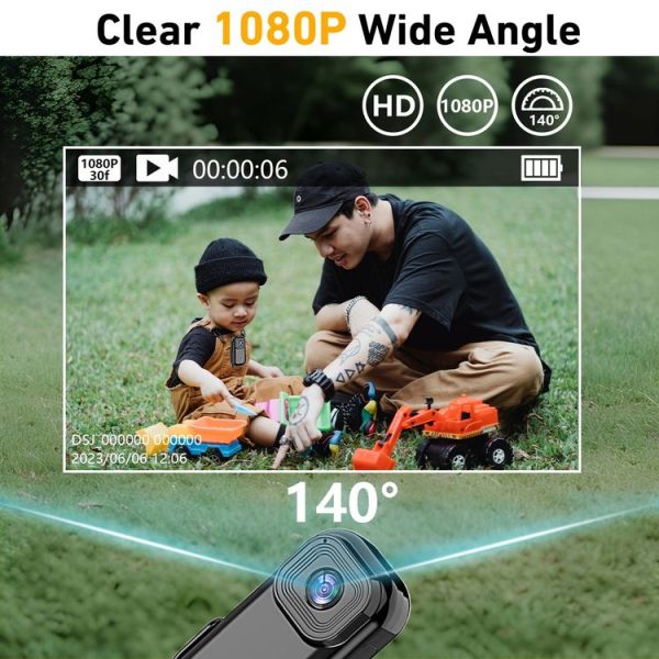 L11 Action Cam Sport DV Video Recording Pocket Camera 0.96 inch 1080P Mini Camera (White) - Image 2