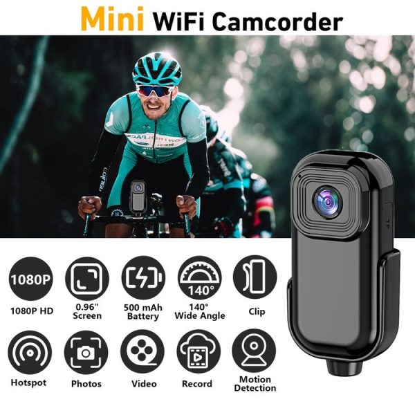 L11 Action Cam Sport DV Video Recording Pocket Camera 0.96 inch 1080P Mini Camera (White) - Image 7