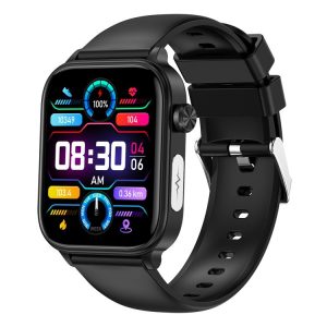 ET570 1.96 inch Color Screen Smart Watch Silicone Strap, Support Bluetooth Call / ECG (Black)