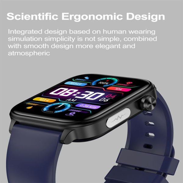 ET570 1.96 inch Color Screen Smart Watch Silicone Strap, Support Bluetooth Call / ECG (Black) - Image 6