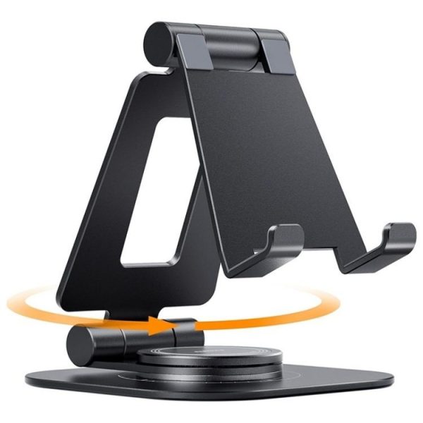 AS007-XS Adjustable Aluminum Alloy Desktop Phone Stand (Black)