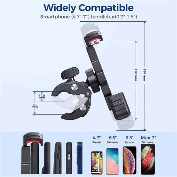 DD-11 For 4.7-7 inch Motorcycle Bike Phone Navigation Mount Bracket - Image 8
