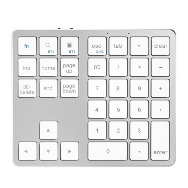 K-35 Computer Laptop Keyboard 35-Keys Tablet Accessories Bluetooth Keypad (Silver)