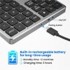 K-35 Computer Laptop Keyboard 35-Keys Tablet Accessories Bluetooth Keypad (Silver) - Image 5