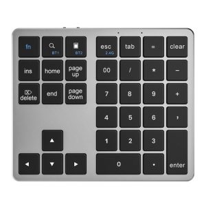 K-35 Computer Laptop Keyboard 35-Keys Tablet Accessories Bluetooth Keypad (Black Gray)
