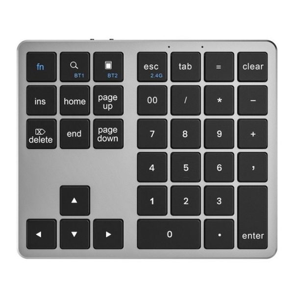 K-35 Computer Laptop Keyboard 35-Keys Tablet Accessories Bluetooth Keypad (Black Gray)