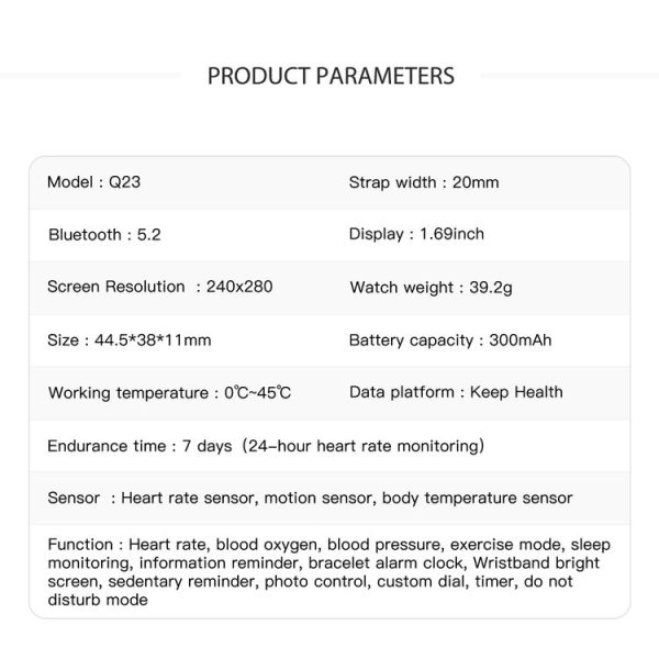 Q23 IP67 Waterproof Smart Bracelet Sport Fitness Tracker (Pink) - Image 14