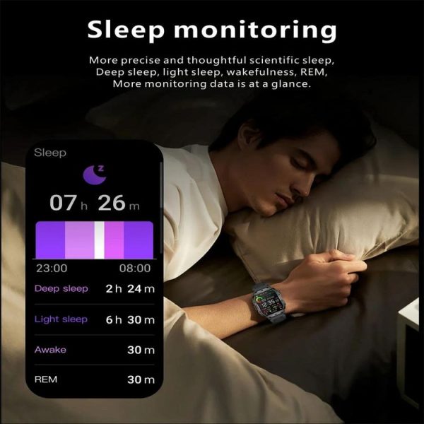 QX11 1.96 inch Color Screen Smart Watch Silicone Strap Support Bluetooth Call (Black) - Image 4
