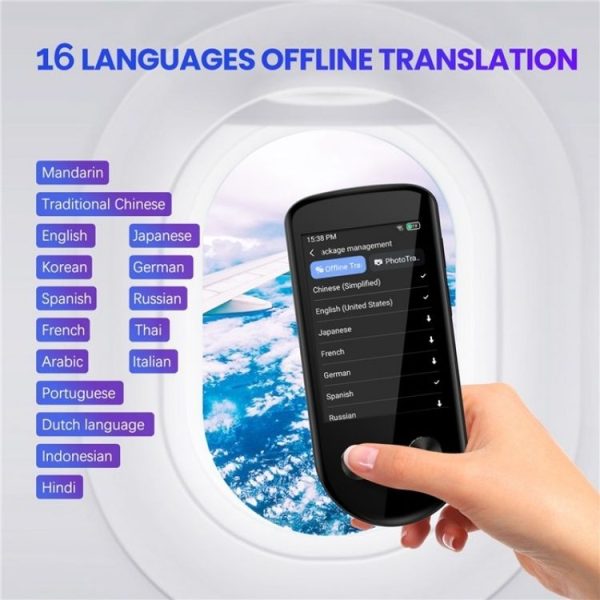 V600S WiFi AI Smart Translator 3.5-inch Touch Screen Voice Translator Offline Photo Translation - Image 4