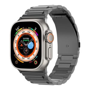 Apple Watch SE 2023 44mm I-Shaped Titanium Watch Band (Black)