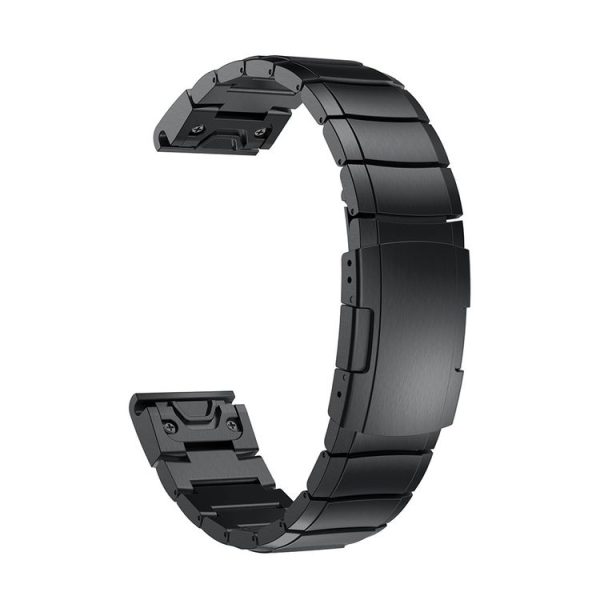 Garmin Fenix 8 AMOLED 43mm Tortoise Shell 20mm Stainless Steel Watch Band (Black) - Image 2
