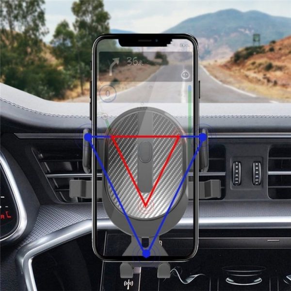 D23+CF Car Air Conditioning Outlet Navigation Mobile Phone Rotation Holder - Image 6