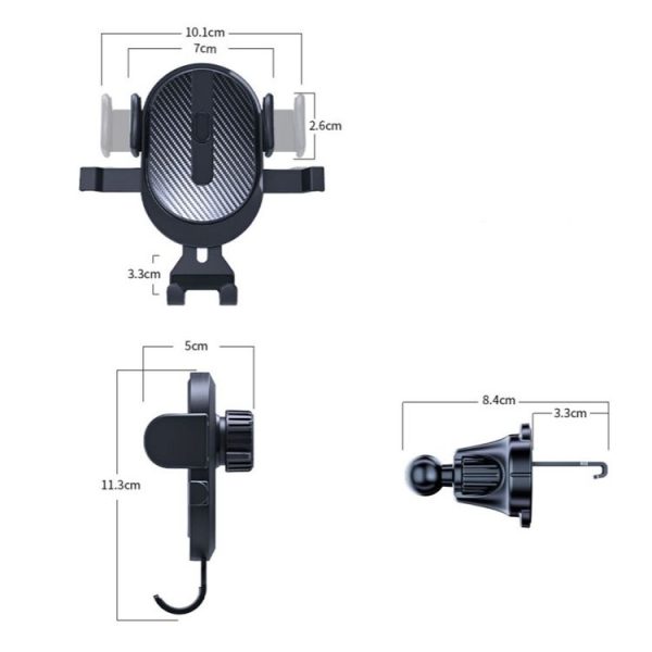 D23+CF Car Air Conditioning Outlet Navigation Mobile Phone Rotation Holder - Image 8