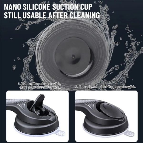 ES25 Nano Silicone Suction Cup Mount Car Dashboard / Windshield Phone Holder - Image 3
