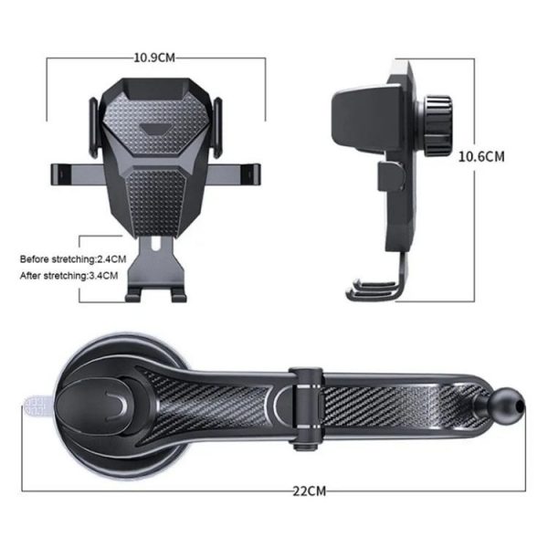 ES25 Nano Silicone Suction Cup Mount Car Dashboard / Windshield Phone Holder - Image 9