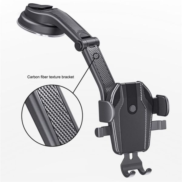 ES281 Car Dashboard Windshield Air Vent Suction Cup Phone Holder For 4-6.7 Inch Phone Mount - Image 4