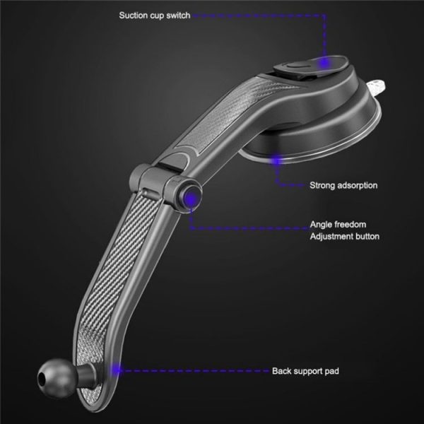 ES281 Car Dashboard Windshield Air Vent Suction Cup Phone Holder For 4-6.7 Inch Phone Mount - Image 5