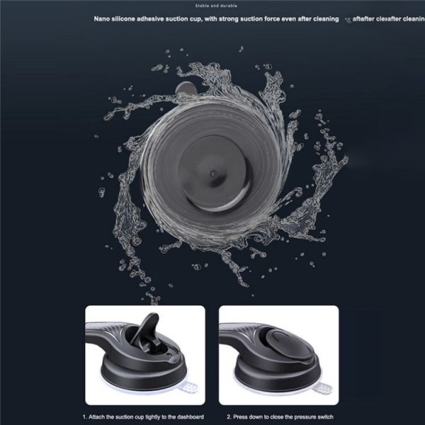ES281 Car Dashboard Windshield Air Vent Suction Cup Phone Holder For 4-6.7 Inch Phone Mount - Image 7