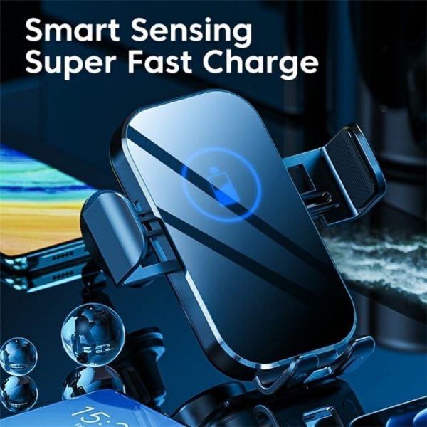 X10 15W Wireless Fast Charging Car Phone Navigation Holder (Hei Se ) - Image 3