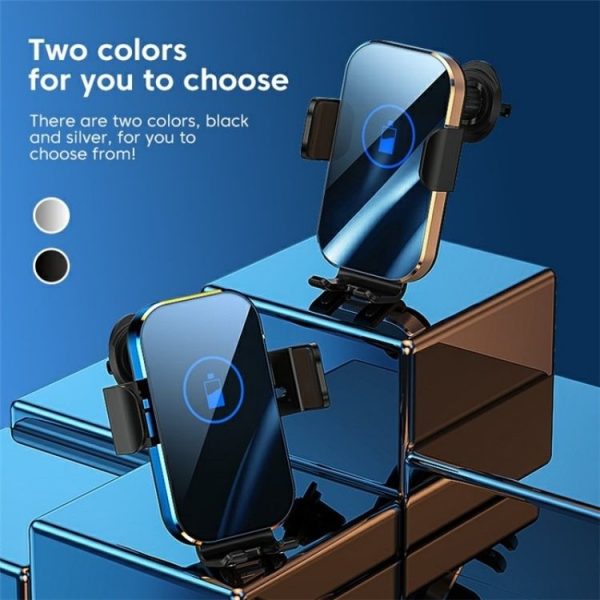 X10 15W Wireless Fast Charging Car Phone Navigation Holder (Hei Se ) - Image 8