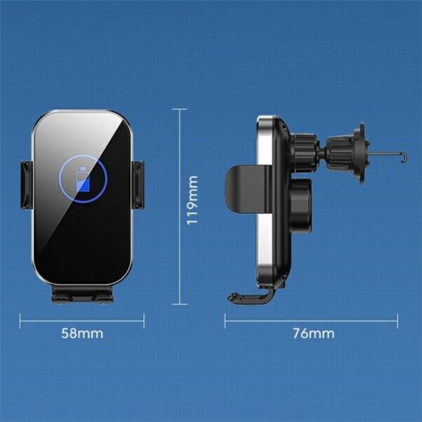X10 15W Wireless Fast Charging Car Phone Navigation Holder (Hei Se ) - Image 9