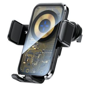 X11 15W Fast Charger Car Air Vent Hook Wireless Charger Intelligent Induction (Tarnish)