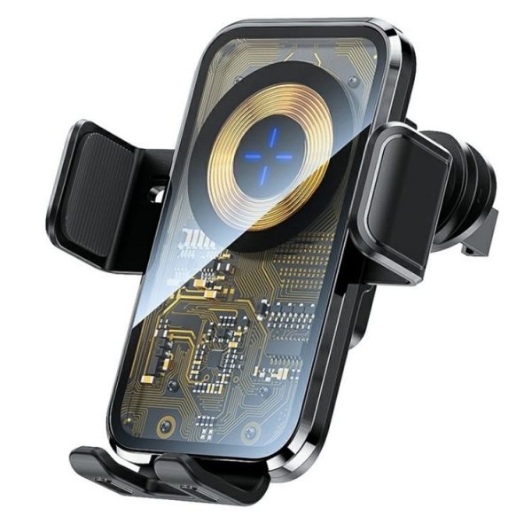 X11 15W Fast Charger Car Air Vent Hook Wireless Charger Intelligent Induction (Tarnish)