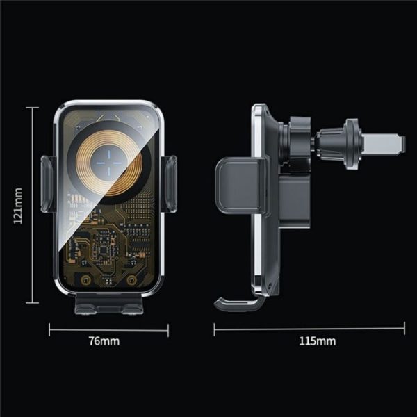 X11 15W Fast Charger Car Air Vent Hook Wireless Charger Intelligent Induction (Tarnish) - Image 10