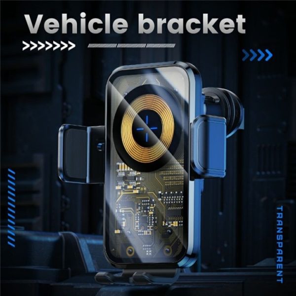 X11 15W Fast Charger Car Air Vent Hook Wireless Charger Intelligent Induction (Tarnish) - Image 2