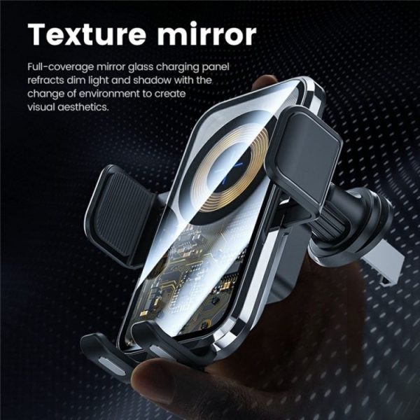 X11 15W Fast Charger Car Air Vent Hook Wireless Charger Intelligent Induction (Tarnish) - Image 4