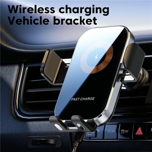 X12 Car Air Vent Touch Sensing Wireless Phone Charger Holder (Black) - Image 8