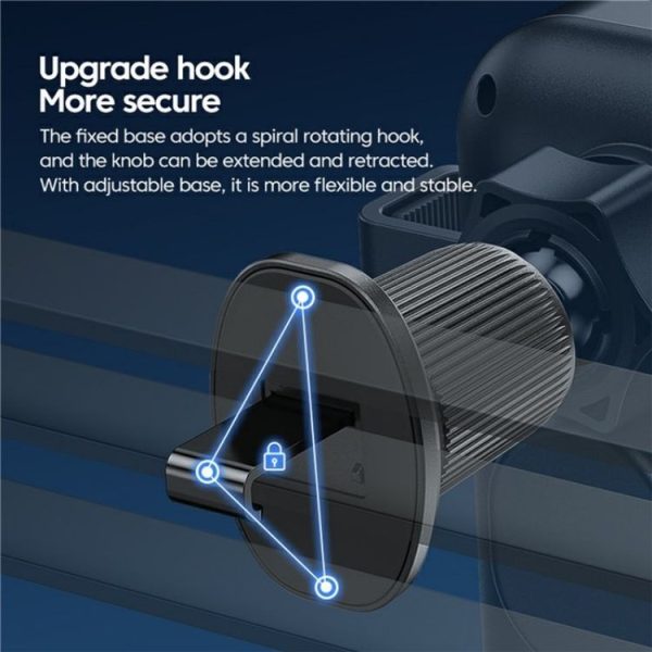 X10s Car Air Vent Hook 66W High Power Intelligent Induction Wireless Charger (Tarnish) - Image 5