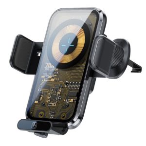 X11s 66W High Power Transparent Car Wireless Charger Phone Bracket (Titanium)