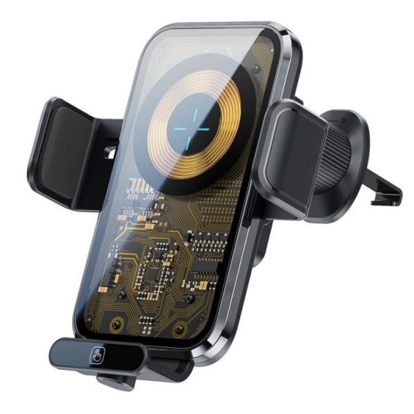 X11s 66W High Power Transparent Car Wireless Charger Phone Bracket (Titanium)